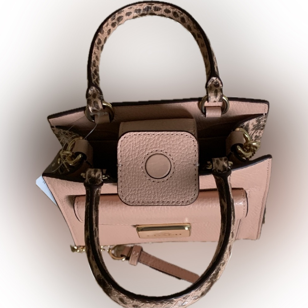 Coach Snake Embossed Trim Mini Pepper Crossbody - Picture 10 of 16